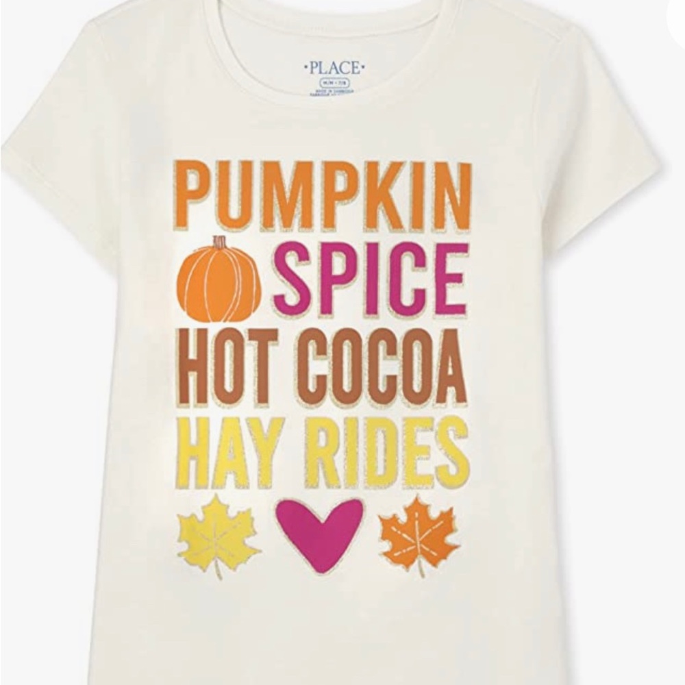 NWT The Children's Place Girls' Big Short Sleeve Graphic T-Shirt - Picture 1 of 2